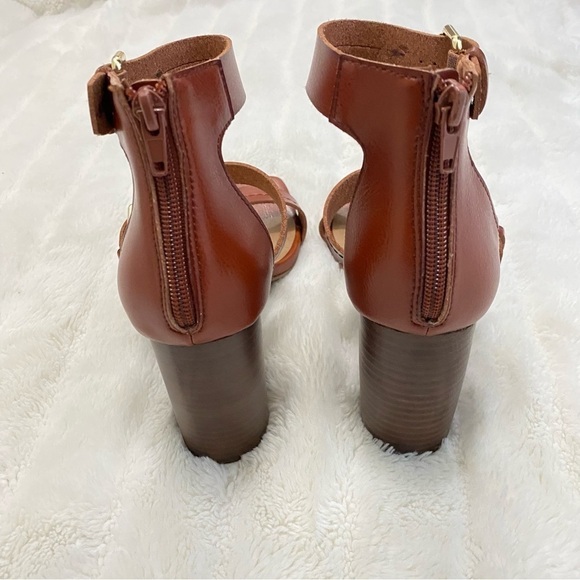 Madden Girl by Steve Madden Tan Strappy Gladiator Buckle Heeled Sandals Size 8.5 - Picture 8 of 11